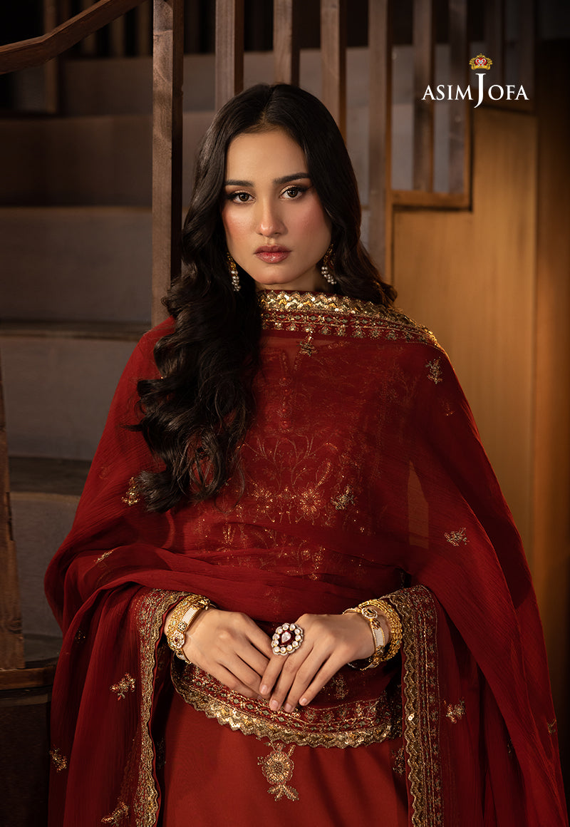 Asim Jofa Luxury Festive Drop 3 Ajllf-18 Embroidered Silk 3 Pcs