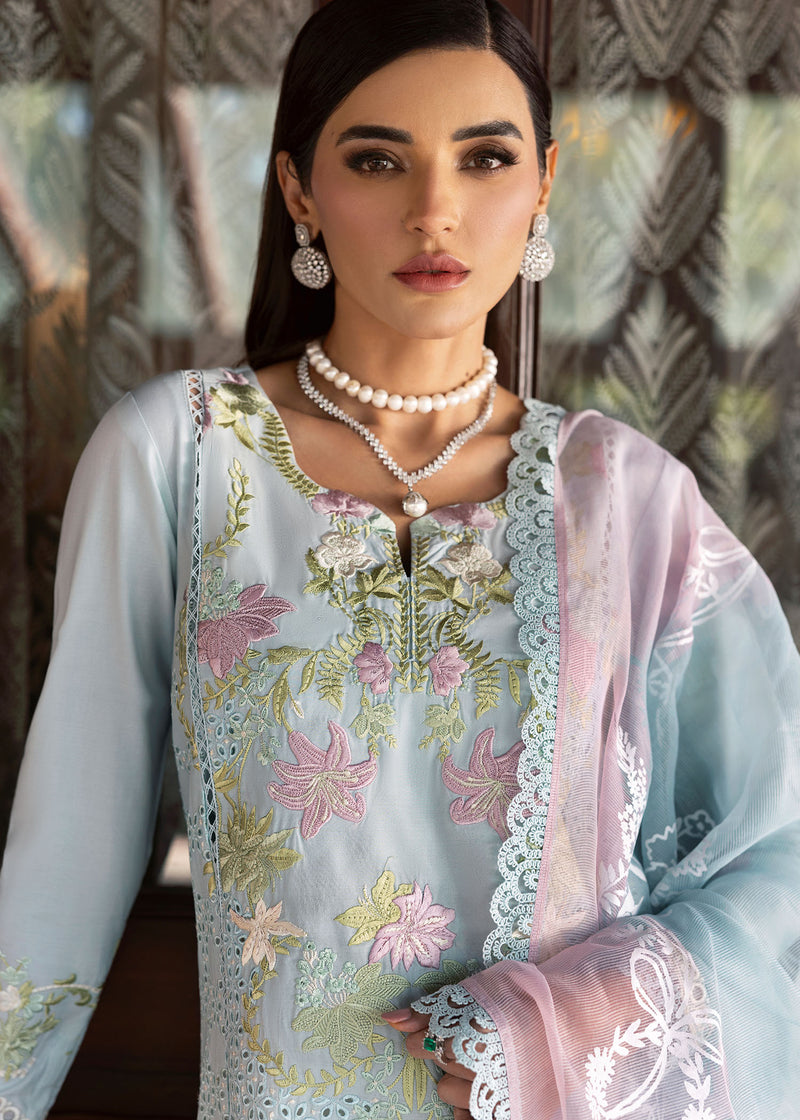 Bloom By Saira Shakira Unstitched 3 Piece Luxury Lawn Collection'2025-04-B-Lotus Reverie