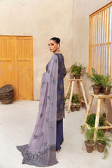 Flossie Unstitched 3 Piece Formals Executive Vol-04 Collection'2025-Jacaranda