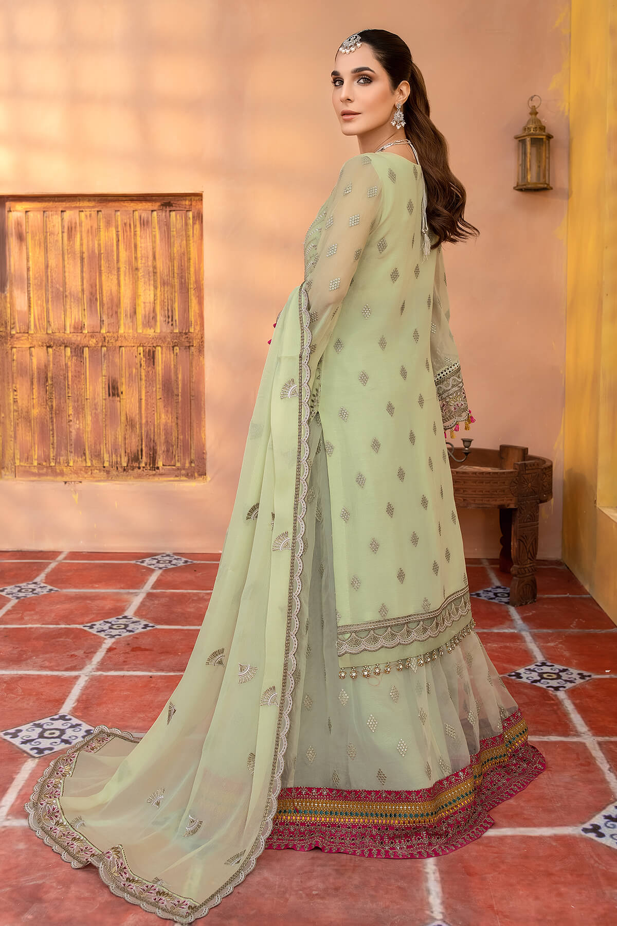 Elnaz - Kuch Khas By Flossie Unstitched 3 Piece Formals Vol-01 Collection'2025-Mosstone