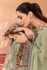 Elnaz - Kuch Khas By Flossie Unstitched 3 Piece Formals Vol-01 Collection'2025-Mosstone