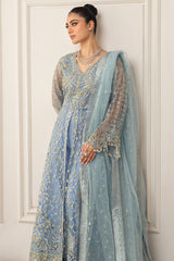 Hemline By Mushq Unstitched 3 Piece Aura Debut Wedding Collection'2024-04-Periwinkle