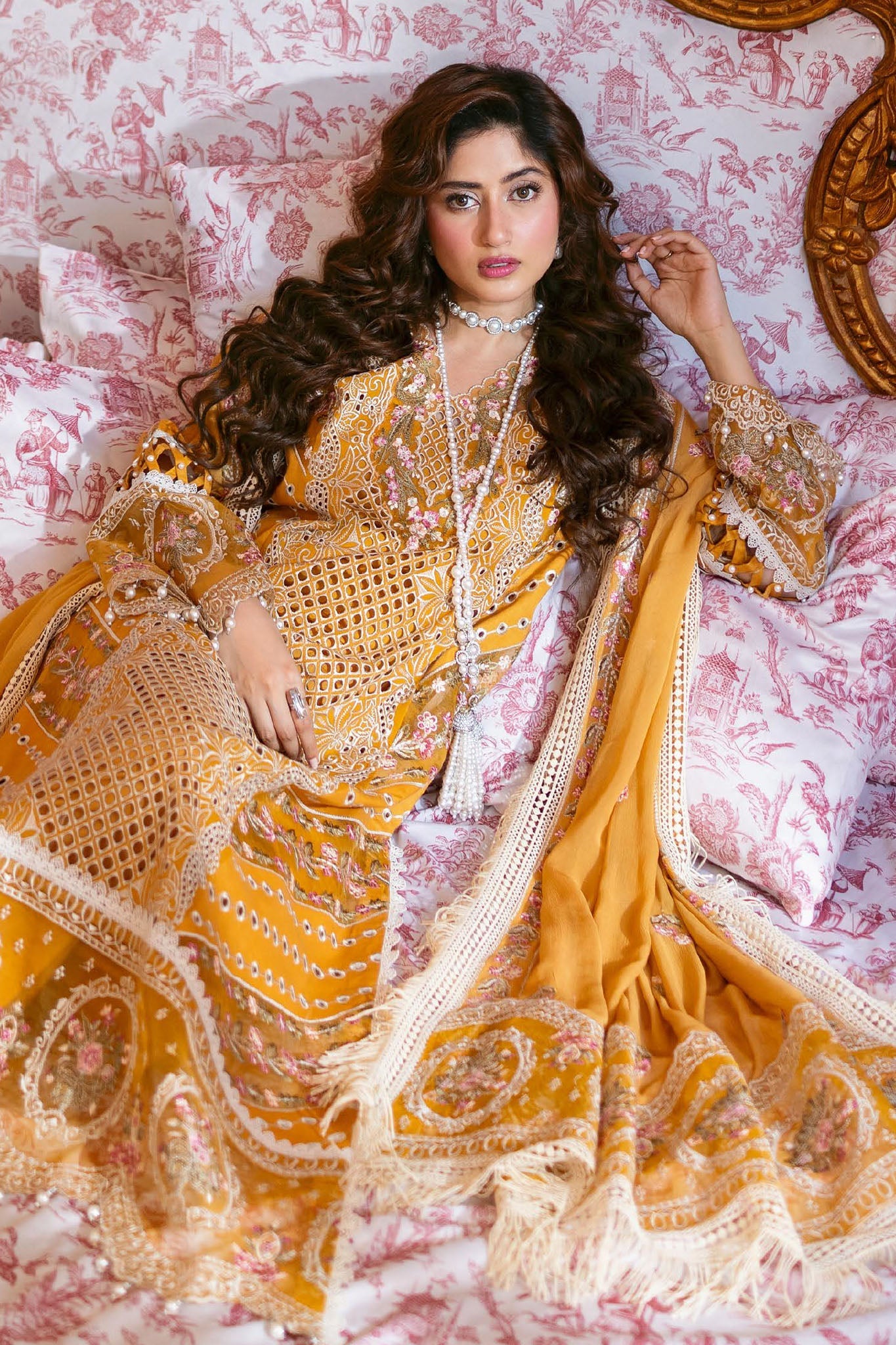 Sophie By Mahnur Unstitched 3 Piece Luxury Lawn Collection'2025-04-Rosy