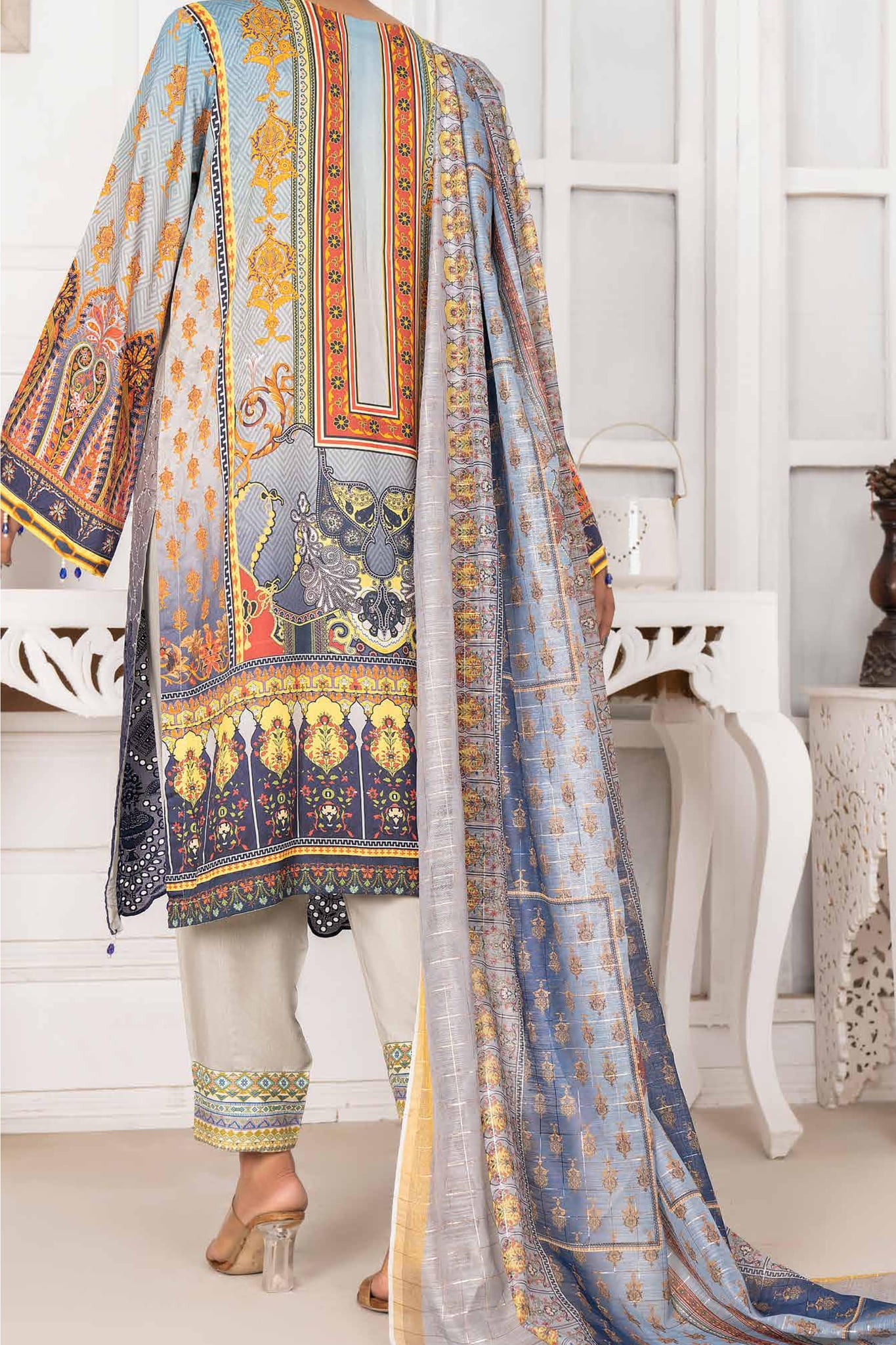 Chandni by Javed Arts Unstitched 3 Piece Viscose Schiffli Collection'2022-CVS-04