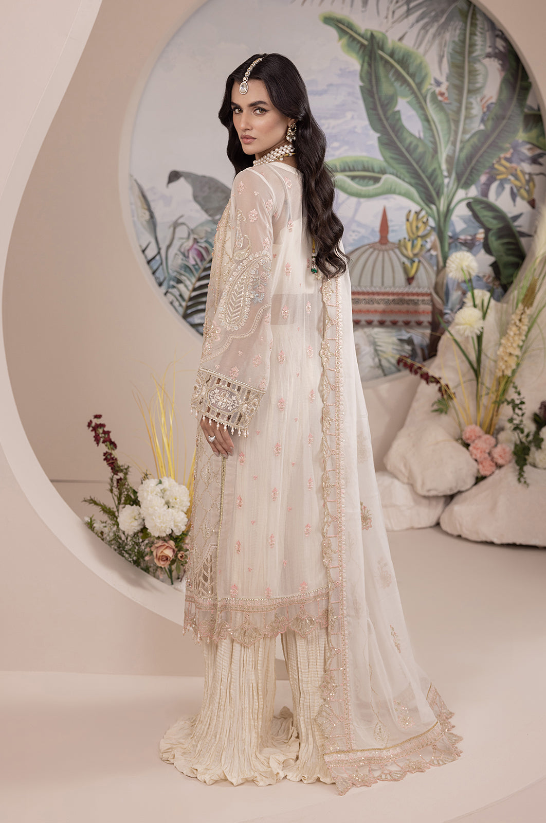 Aaraish By Diara Couture Stitched 3 Piece Formals Collection'2025 HAYA-SF-15-Off White