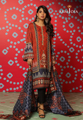 Asim Jofa Tara Sitara Ajtm-10 - 2 Pcs Printed Georgette Silk 2 Pcs