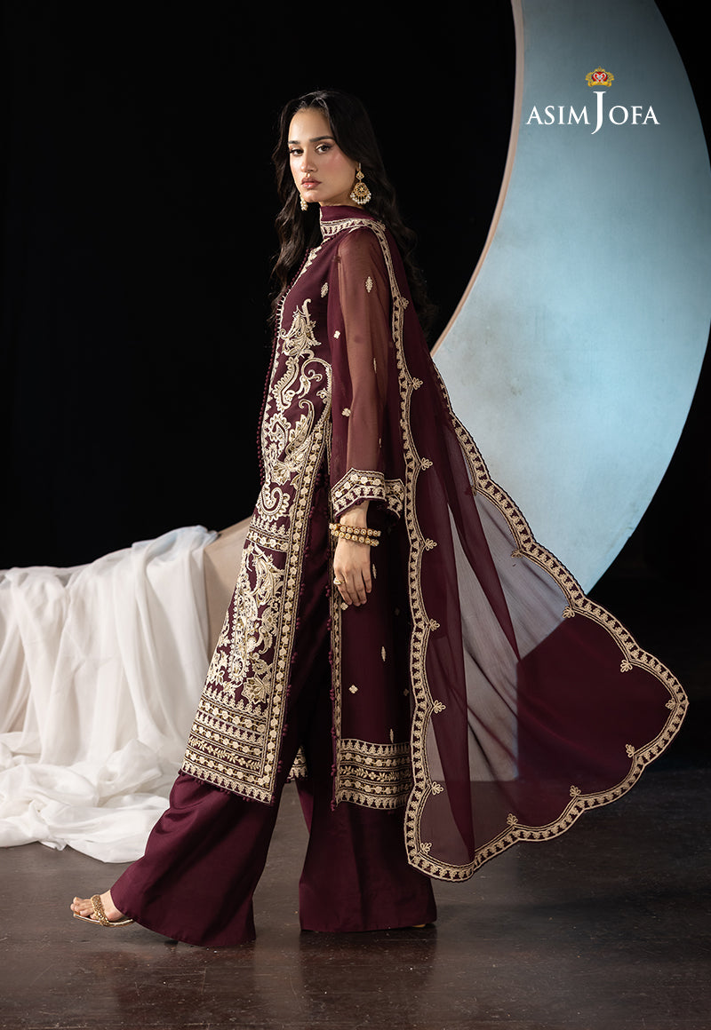 Asim Jofa Luxury Festive Drop 3 Ajllf-19 Embroidered Chiffon 3 Pcs