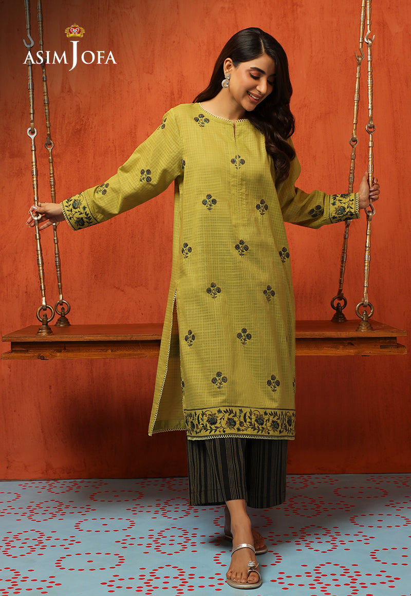 Asim Jofa Tara Sitara Ajtm-07 - 2 Pcs Embroidered Self Jacquard 2 Pcs