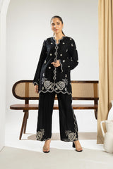Mannat Clothing Stitched 2 Piece Spring Edit-Noir