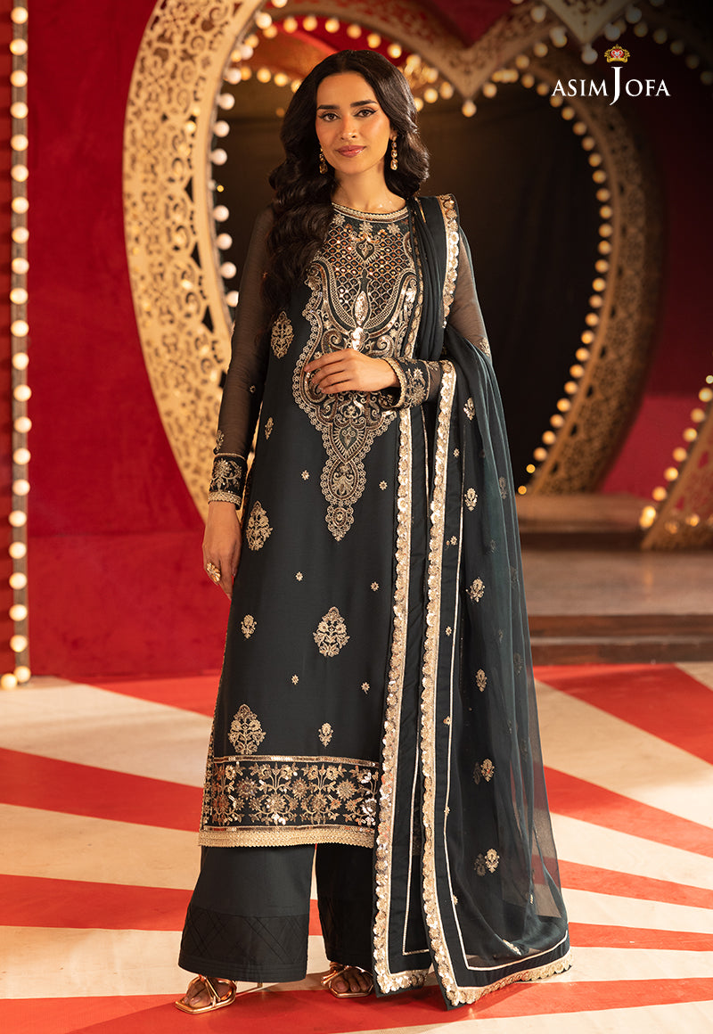 Asim Jofa Luxury Festive Drop 3 Ajllf-08 Embroidered Chiffon 3 Pcs