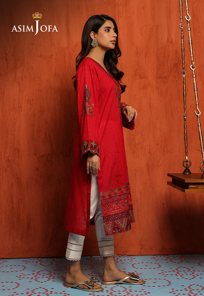 Asim Jofa Tara Sitara Ajtm-14 - Embroidered Self Jacquard 1 Pc