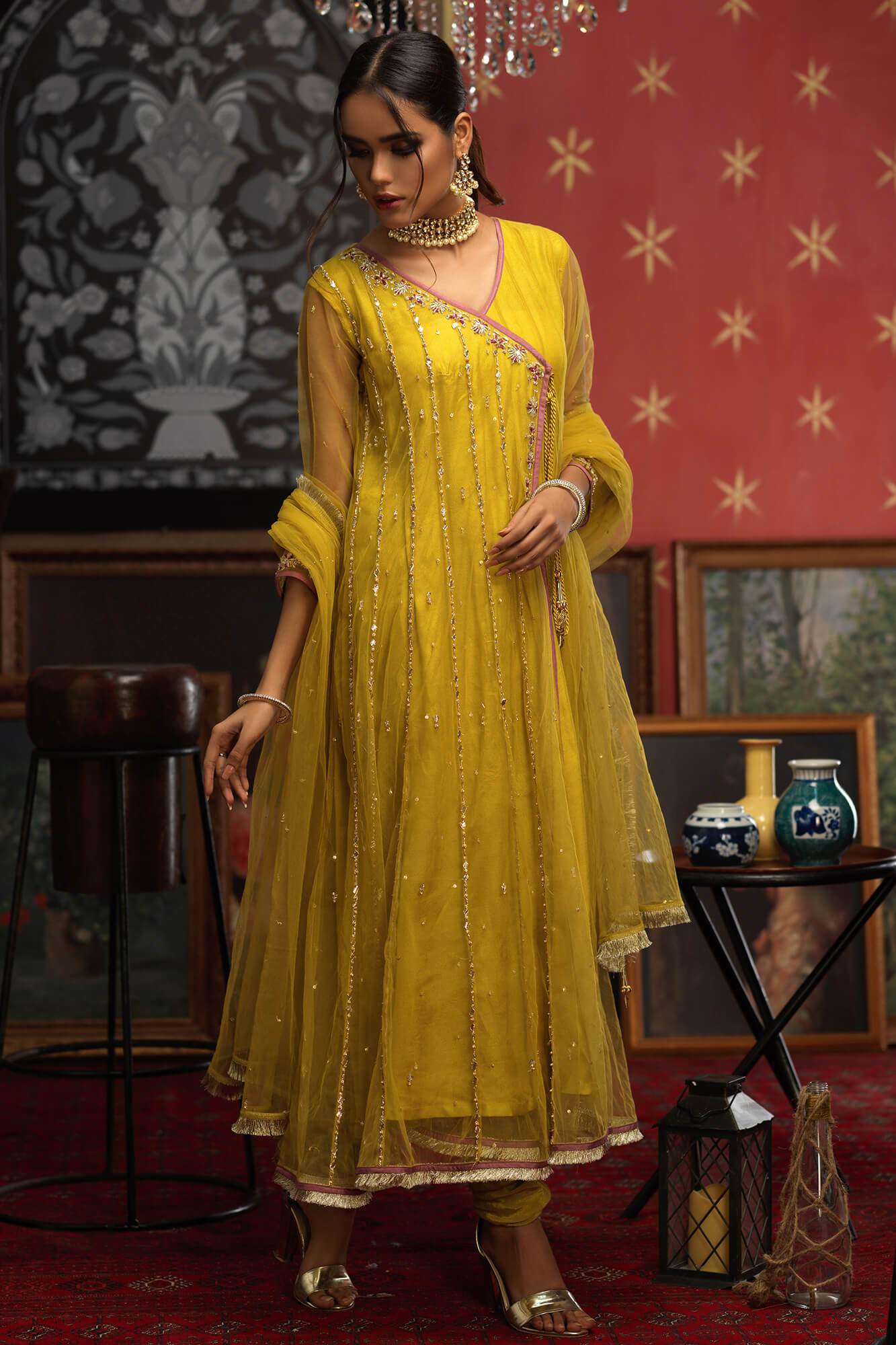 Arzish By Zaaviay Stitched Hoorain (Three Piece)
