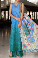 Noor By Saadia Asad Unstitched 3 Piece Luxury Chikankari Lawn'2024-D-05-B