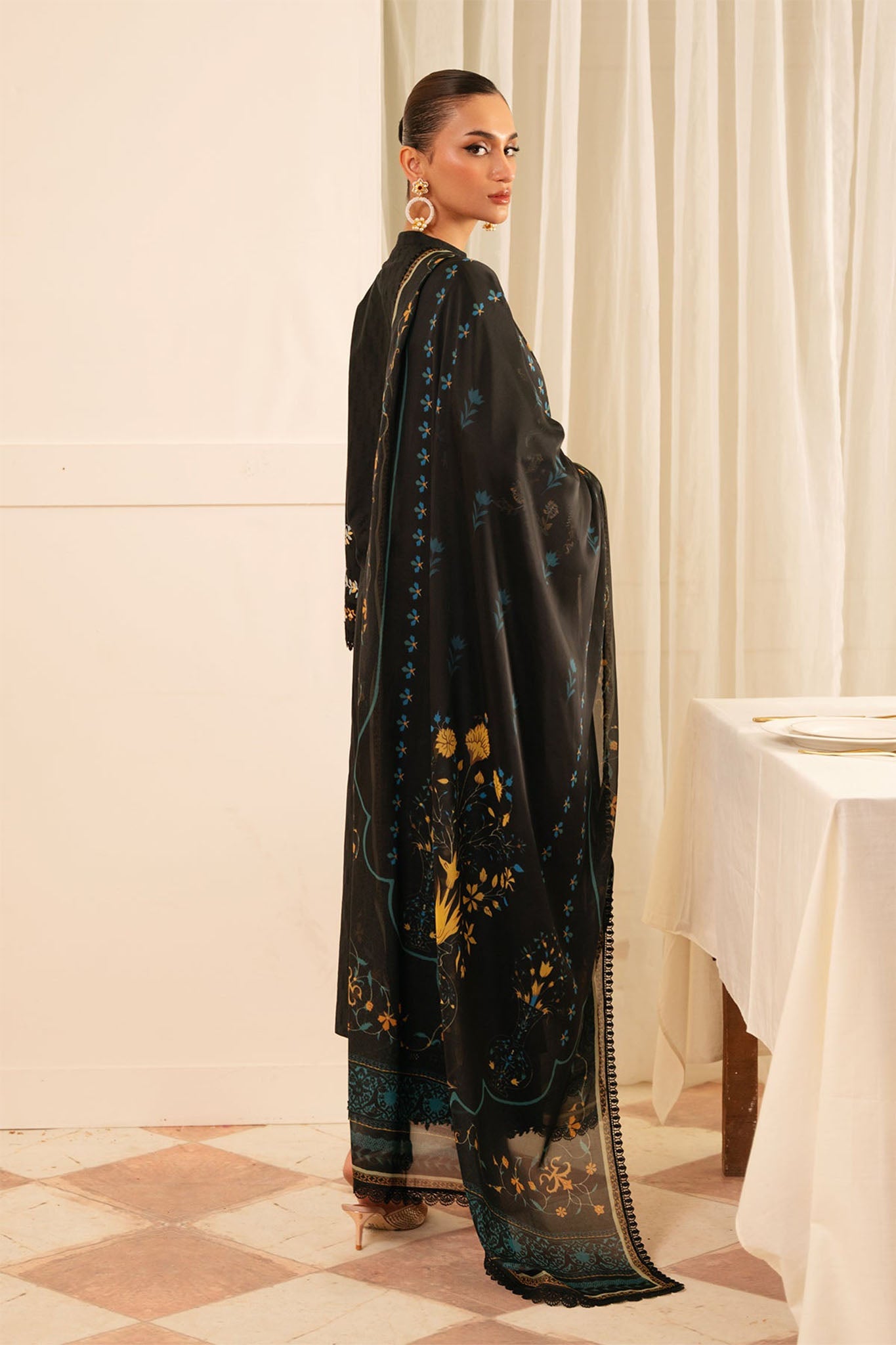 Festive Edit By Sahar Unstitched 3 Piece Jacquard Collection-05-Raven Muse
