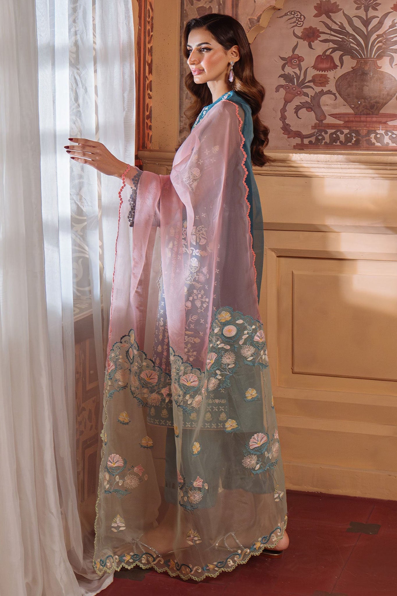 Festive Edit By Sahar Unstitched 3 Piece Emb Luxury Formals Collection'2025-05-Serene Teal