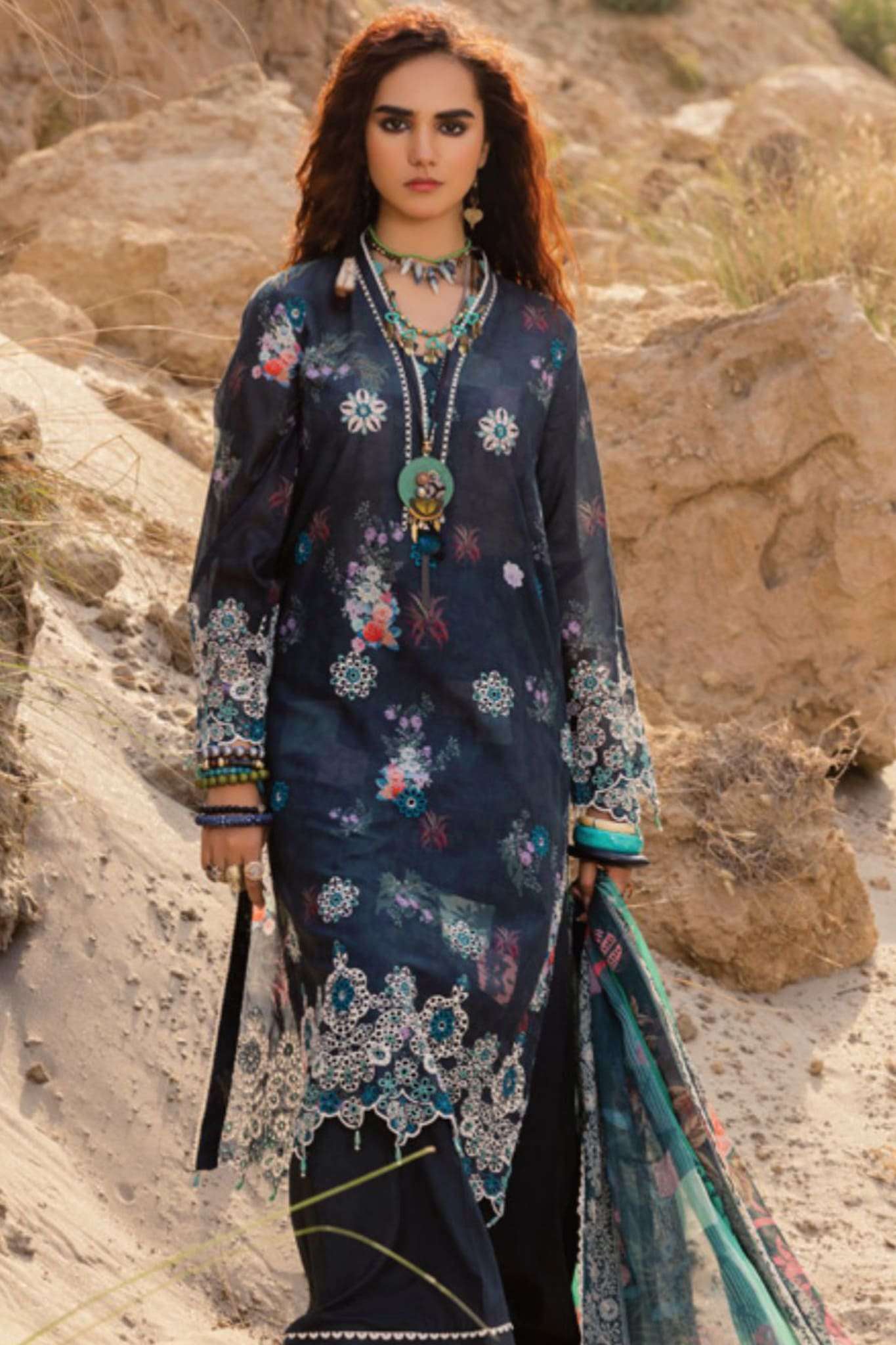 Adan's Linas Printkari Unstitched 3 Piece Lawn Collection'2023-A-05