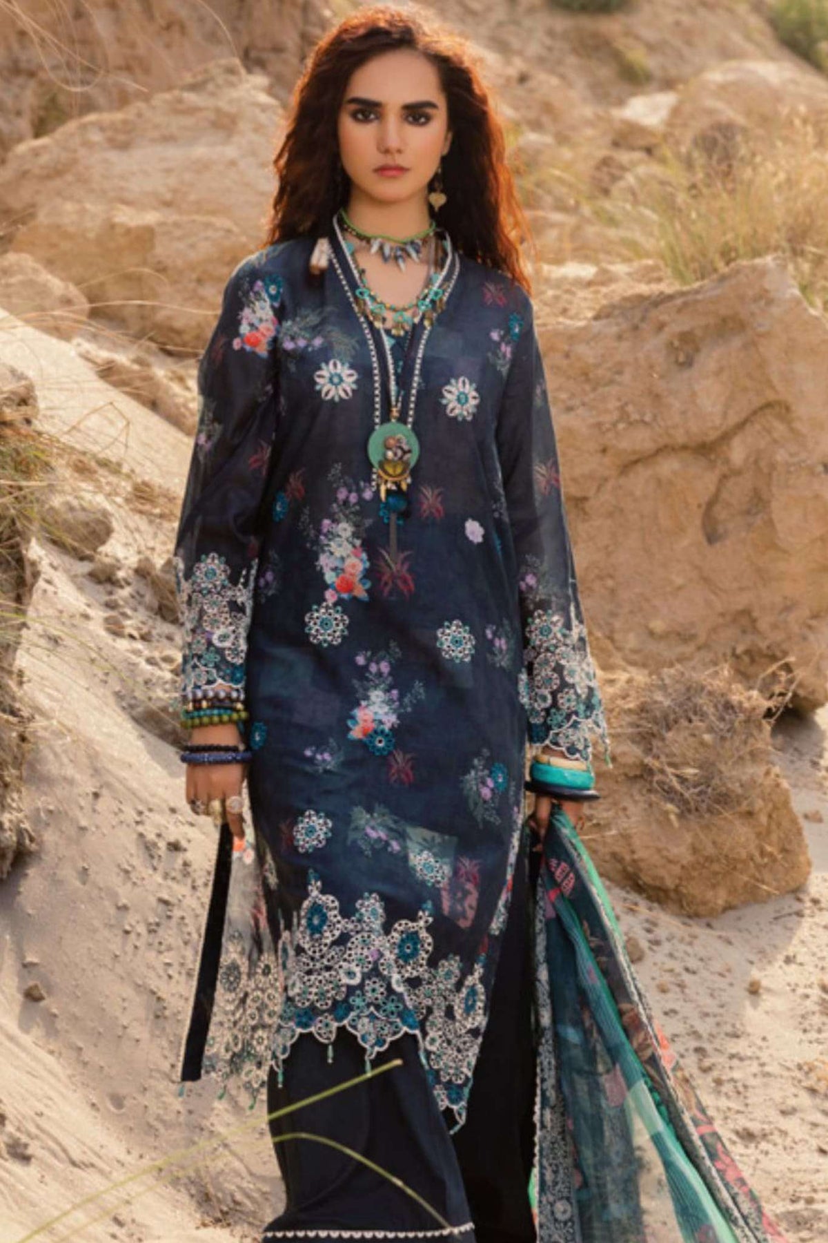Adan's Linas Printkari Unstitched 3 Piece Lawn Collection'2023-A-05