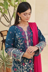 Dressline Meher  Stitched 3 Piece Emb Self Lawn Jacquard Collection