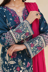 Dressline Meher  Stitched 3 Piece Emb Self Lawn Jacquard Collection