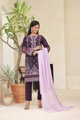 Dressline Meher  Stitched 3 Piece Emb Self Lawn Jacquard Collection