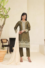 Dressline Meher  Stitched 3 Piece Emb Self Lawn Jacquard Collection
