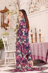 Feathers Unstitched 3 Piece Summer Collection-AKS-FT104
