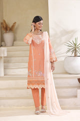 Dressline Meher  Stitched 3 Piece Emb Self Lawn Jacquard Collection