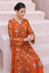 Dressline Cocktail UnStitched 3 Piece Premium Heavy Chikankari  Cutwork Emb Bana Dora Digital Printed Lawn Collection