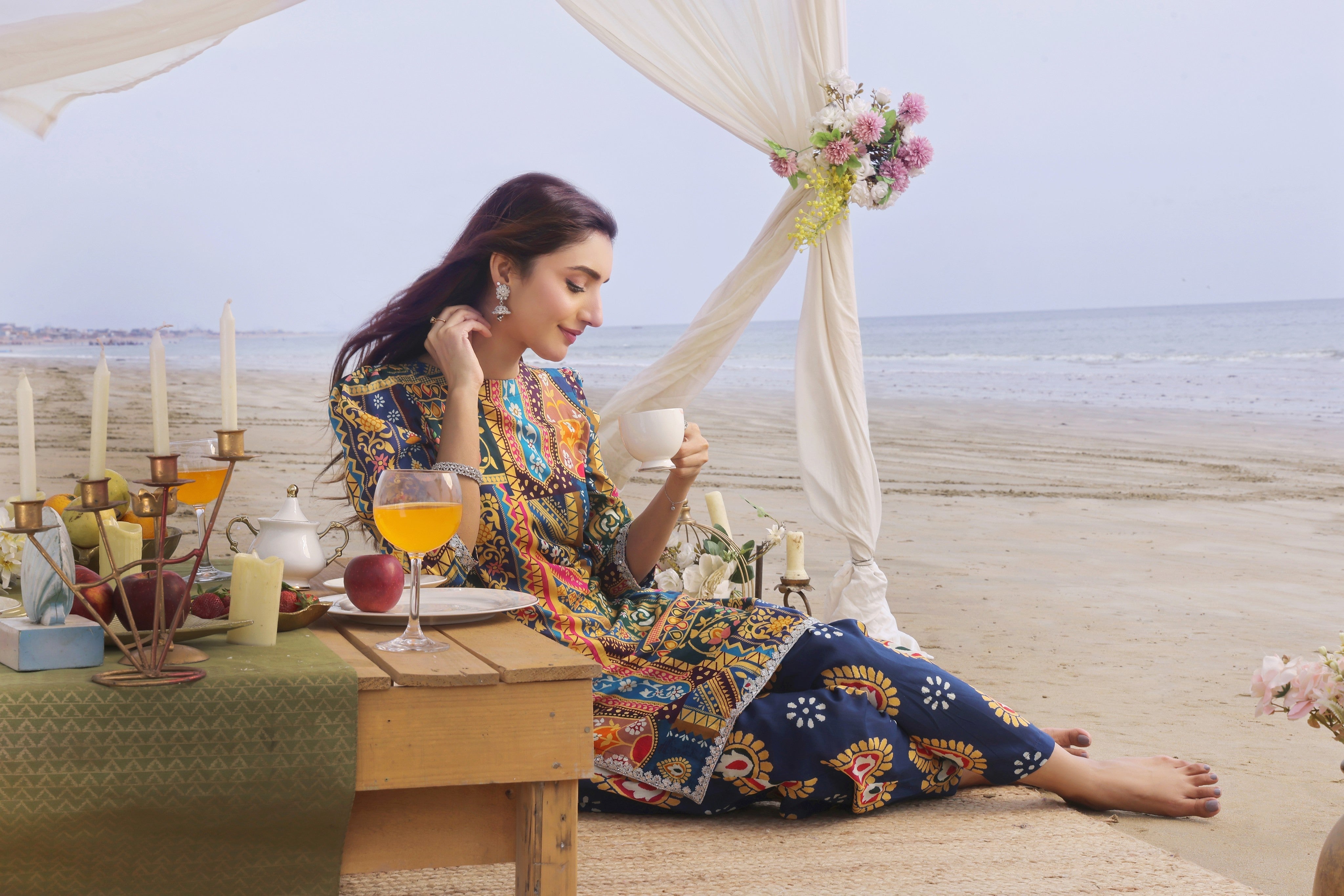 Whisper Wind By Feathers Unstitched 2 Piece Printed Lawn Collection'2025-NAVARA-FT498