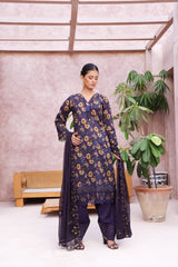 Dressline Cocktail UnStitched 3 Piece Premium Heavy Chikankari  Cutwork Emb Bana Dora Digital Printed Lawn Collection