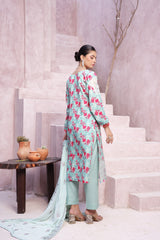 Dressline Cocktail UnStitched 3 Piece Premium Heavy Chikankari  Cutwork Emb Bana Dora Digital Printed Lawn Collection