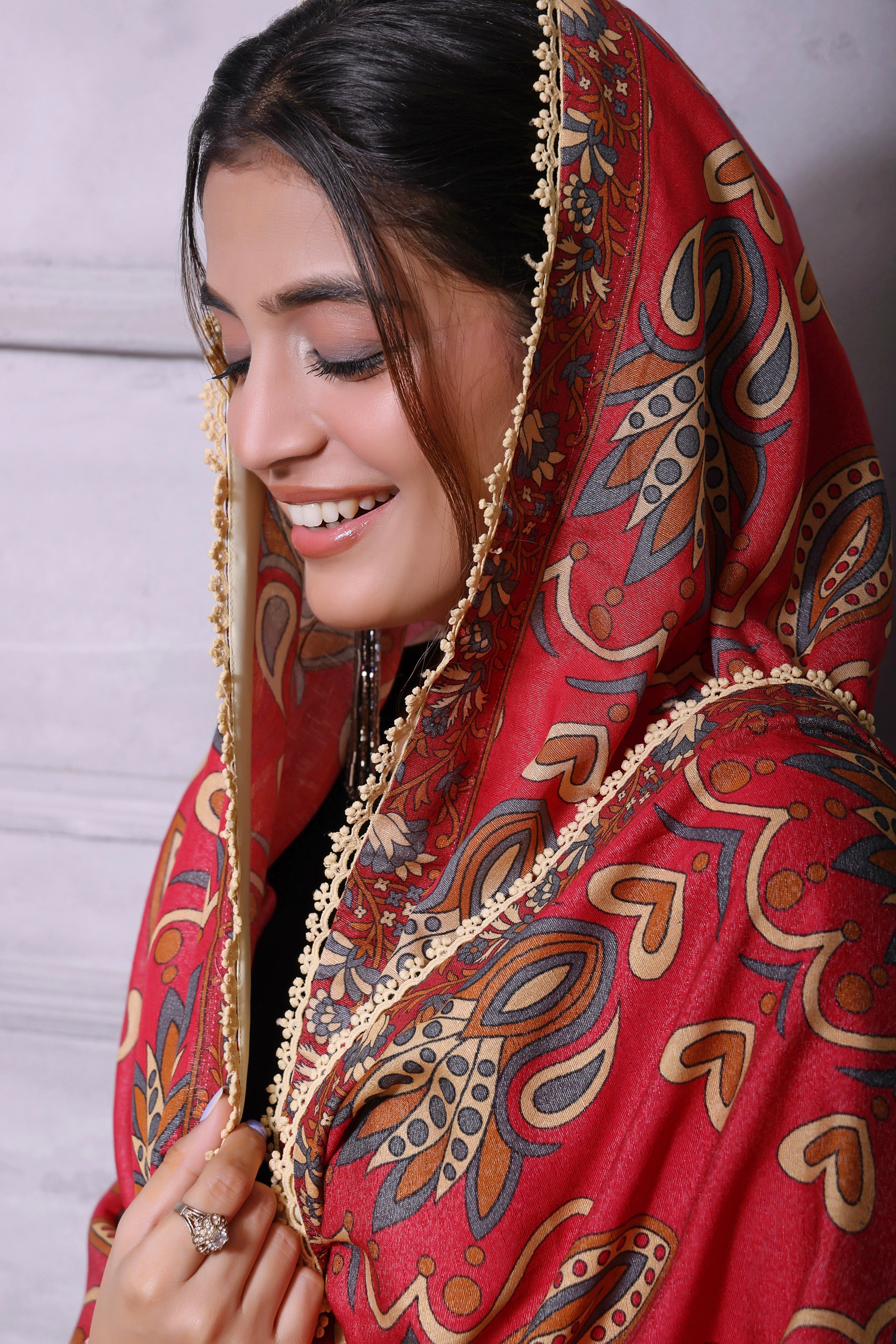 Feathers Unstitched 3 Piece Winter Collection-AZTIC LEAD-FT180