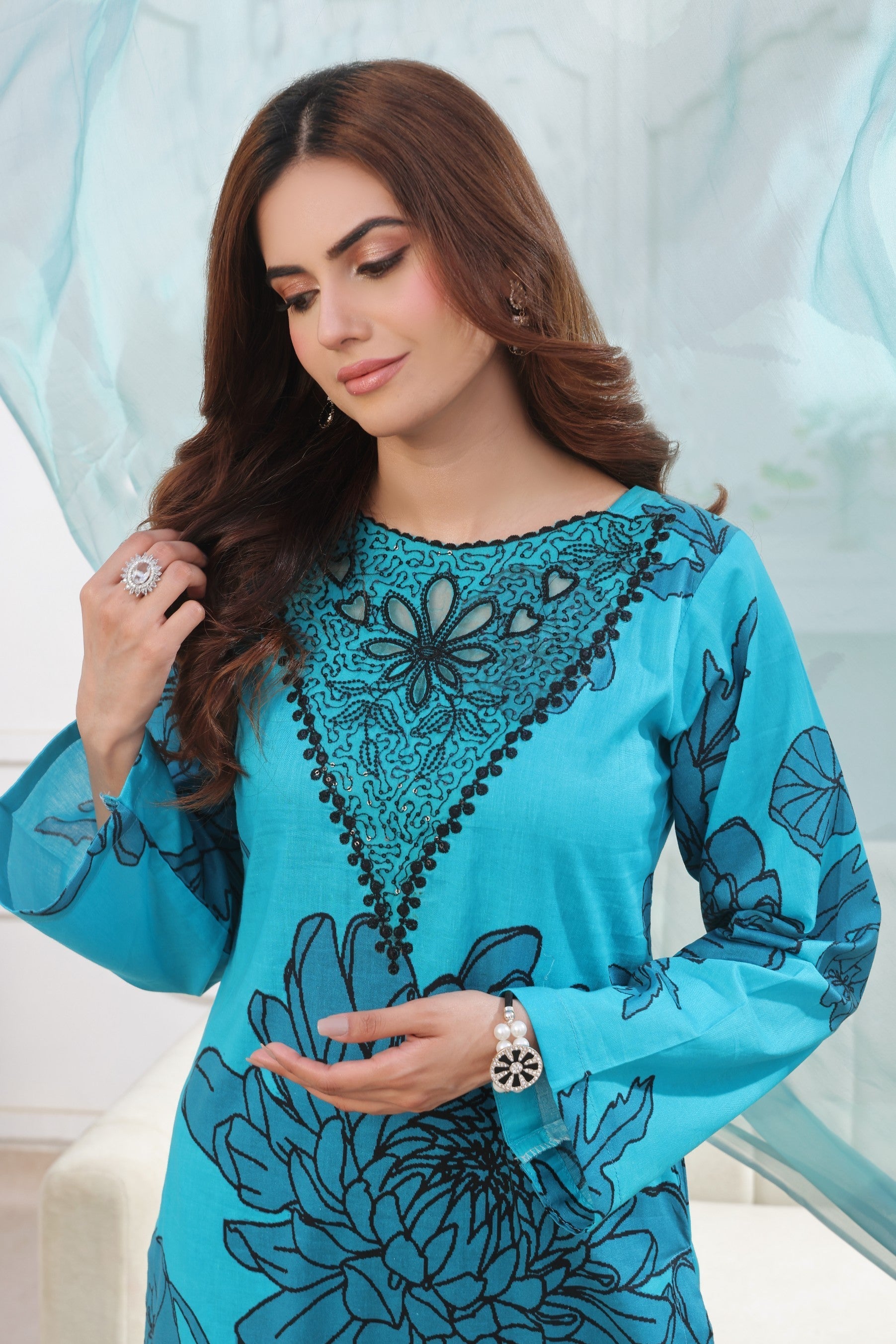 Midnight Murmurs By Feathers Lawn Collection'2025-TWINKLE-FT480