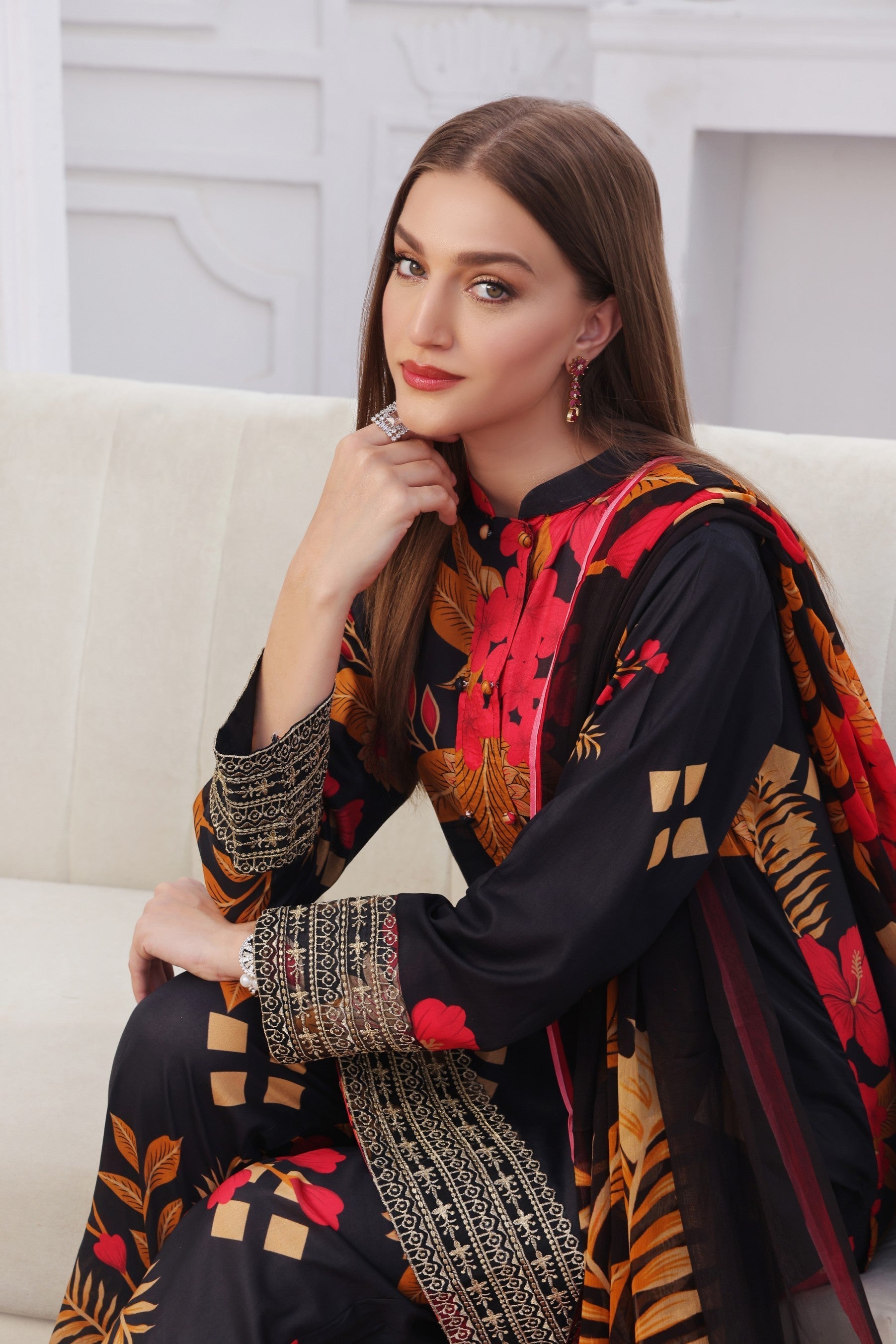 Midnight Murmurs By Feathers Lawn Collection'2025-FIOREN-FT477