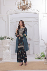 Midnight Murmurs By Feathers Lawn Collection'2025-AVENOR-FT482