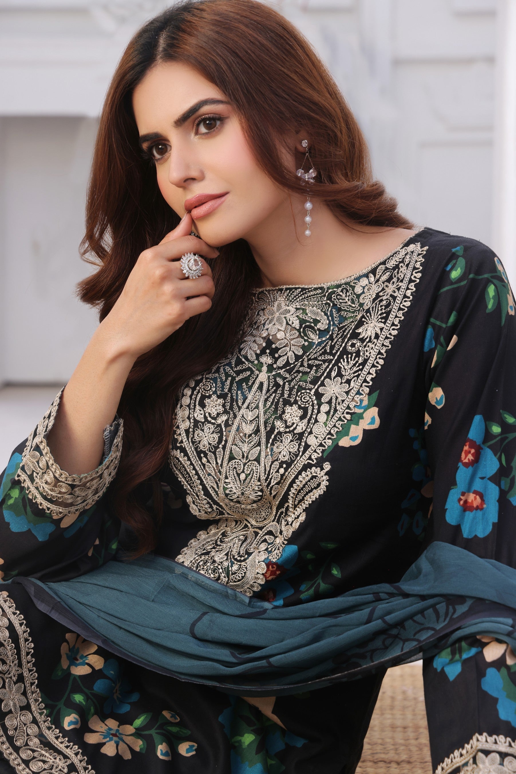Midnight Murmurs By Feathers Lawn Collection'2025-AVENOR-FT482
