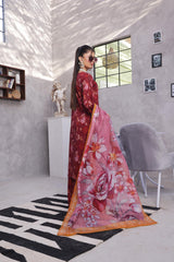 Dressline Pearl Unstitched Heavy Chikankari & Jall Emb Bana Dora Digital Lawn With Voil Dupatta & Cambric Trousers