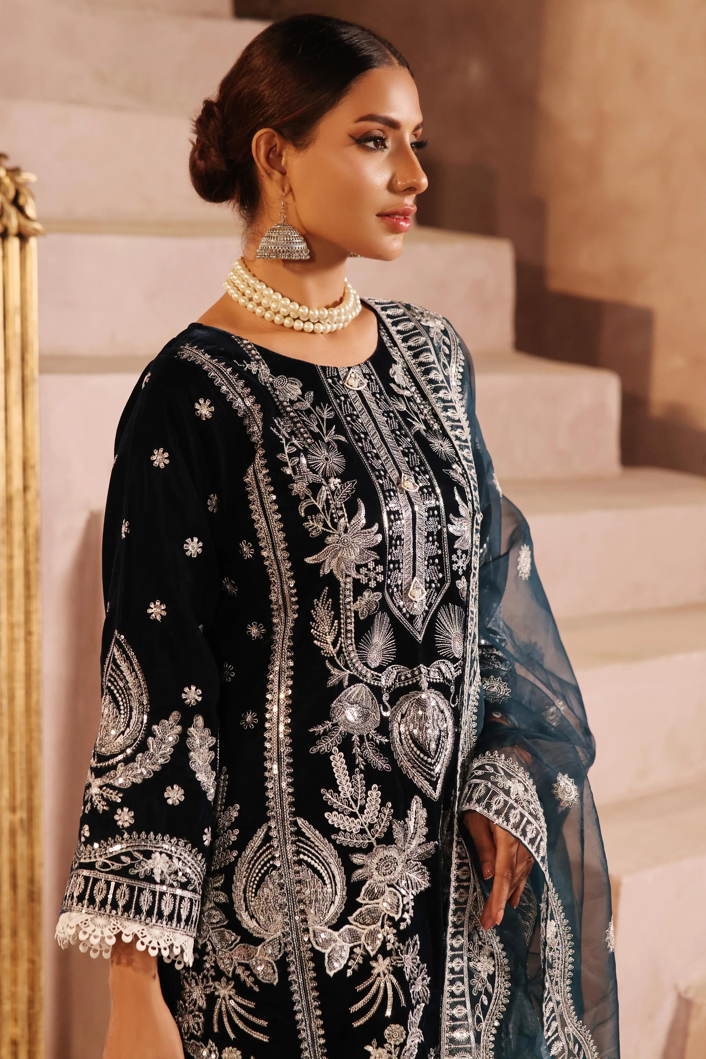Dressline Unstitched 3 Pc Emb Luxury Velvet Collection