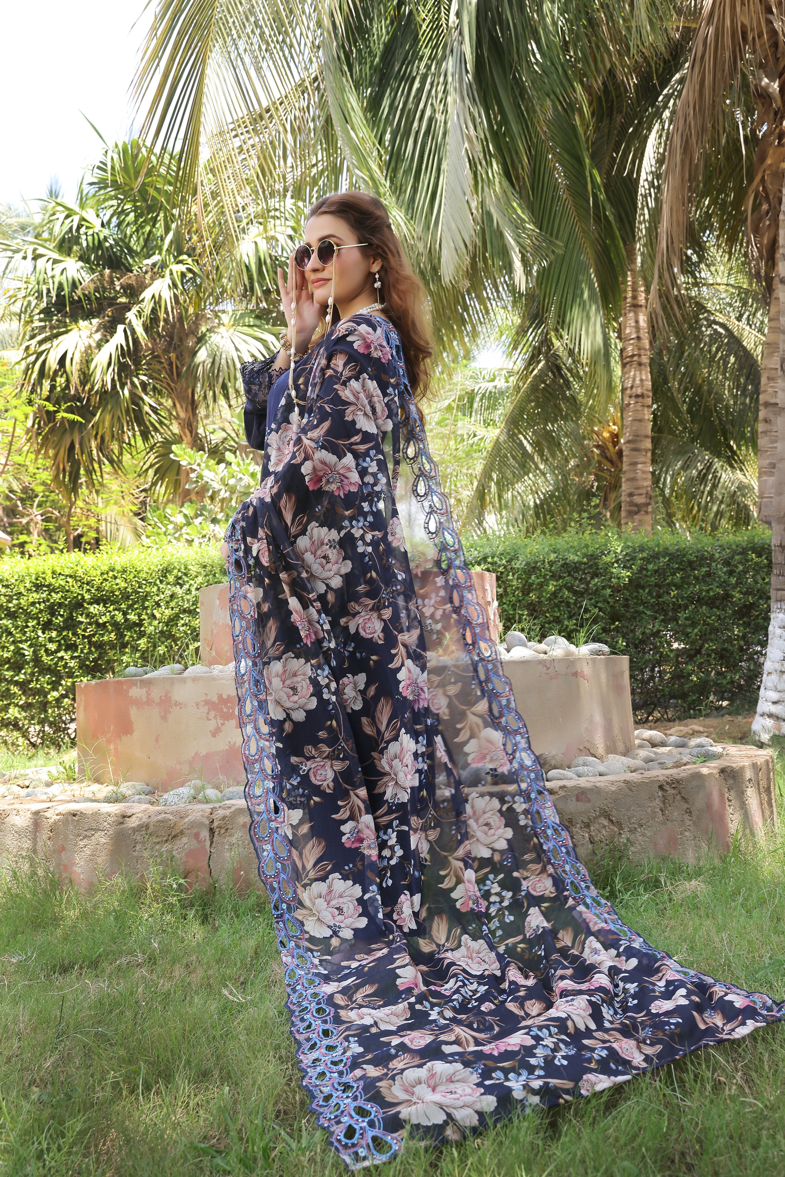 Dressline UnStitched 3 Piece Premium Heavy Chikankari Emb Bana Dora Lawn Collection