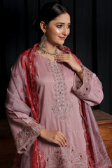 Dressline 3 Piece Emb Chikankari Lawn Suit 539