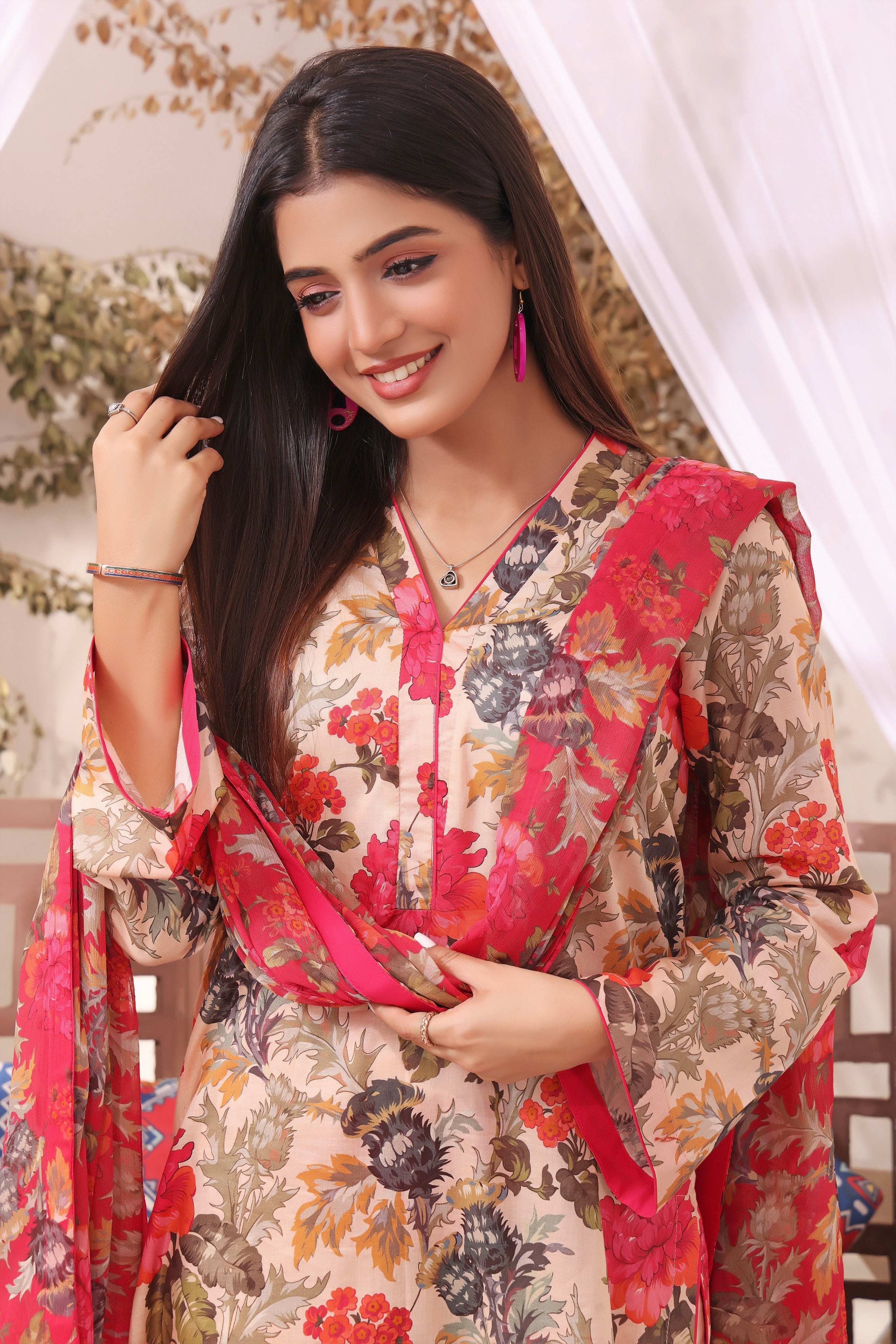Feathers Unstitched 3 Piece Summer Collection-JASICA-FT185
