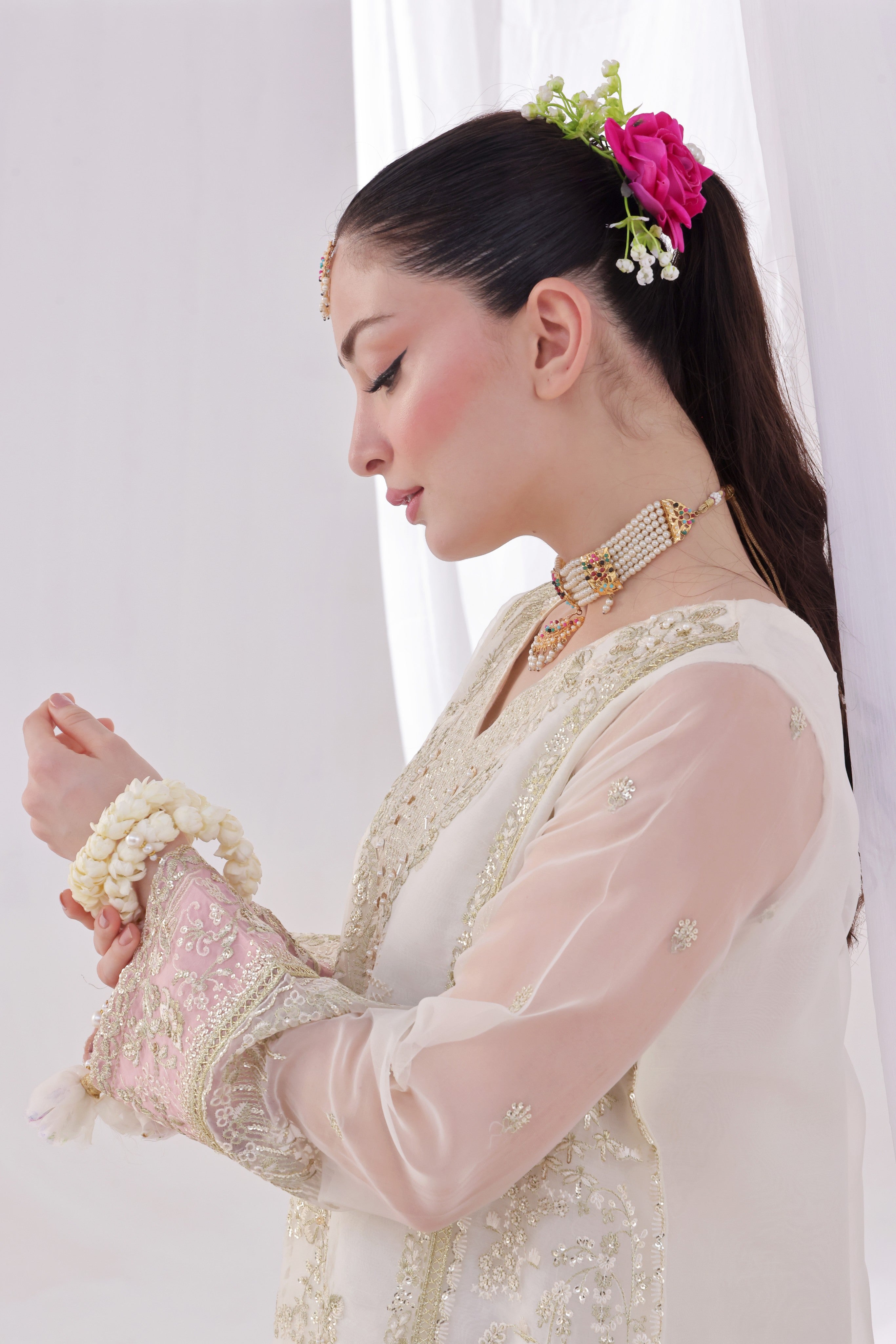 Dressline Ilaan Luxury Unstitched 3 Piece Emb Organza Dress