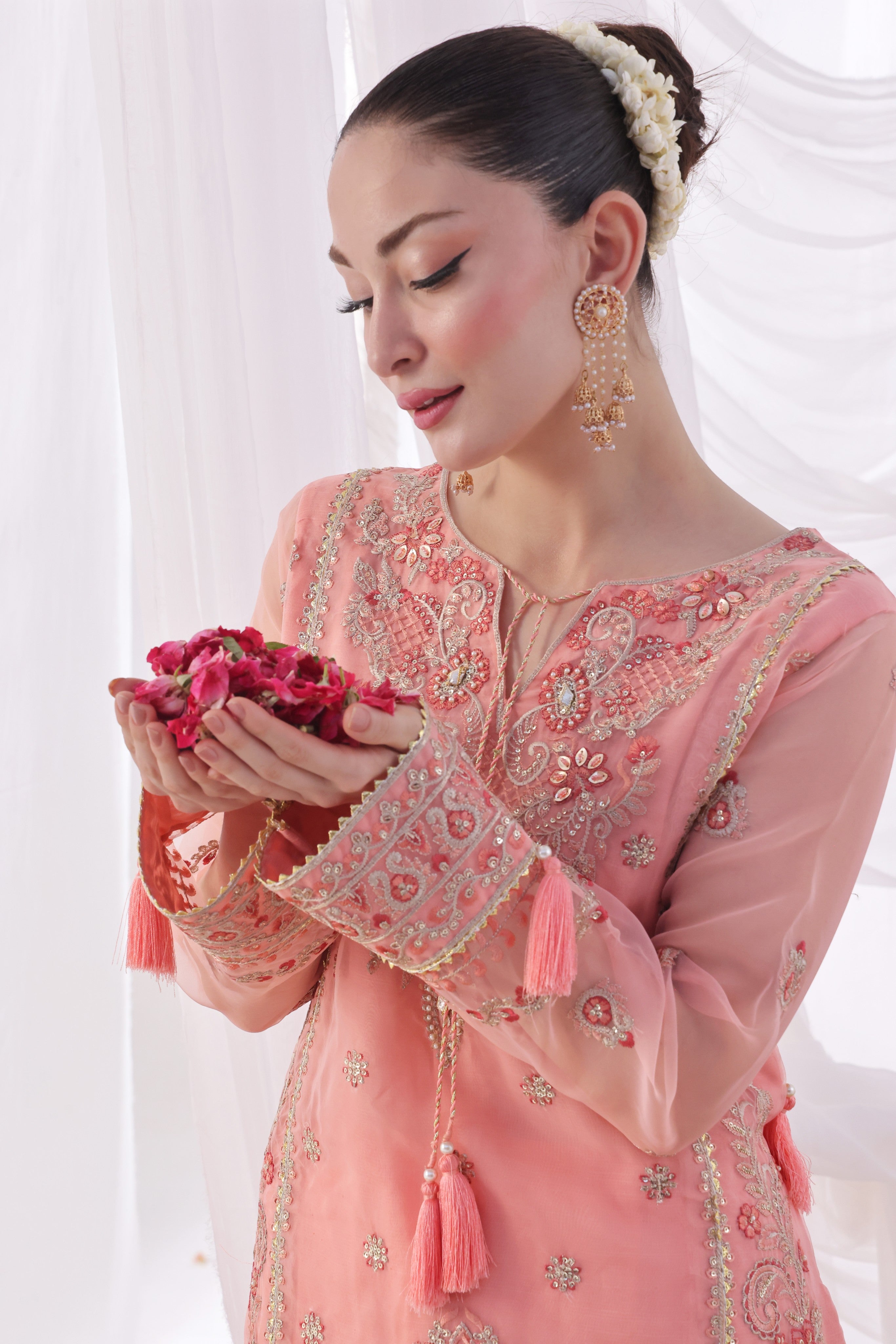 Dressline Ilaan Luxury Unstitched 3 Piece Emb Organza Dress