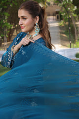 Dressline Semi Stitched 3 Piece Luxury Emb Chiffon Collection