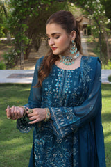 Dressline Semi Stitched 3 Piece Luxury Emb Chiffon Collection