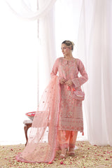 Dressline Ilaan Luxury Unstitched 3 Piece Emb Organza Dress