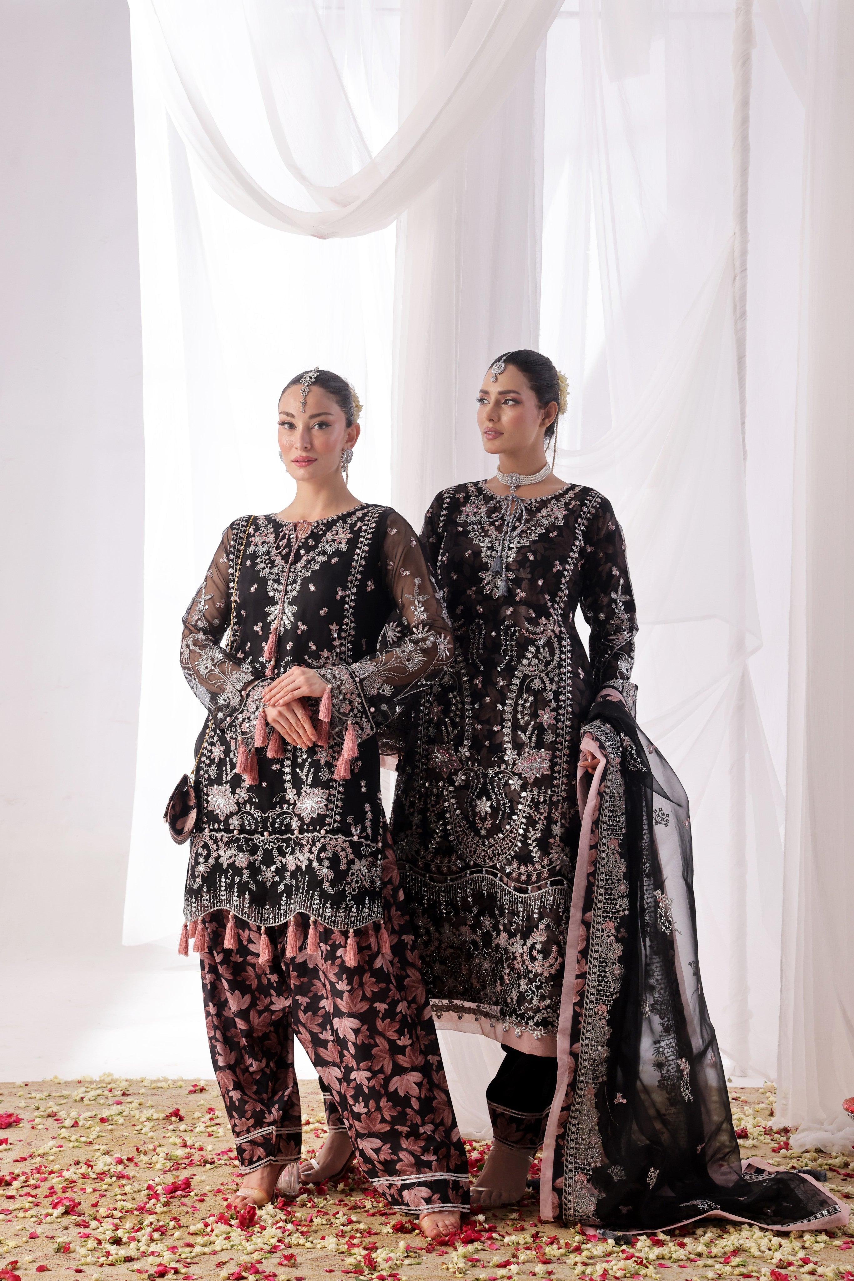 Dressline Ilaan Luxury Unstitched 3 Piece Emb Organza Dress