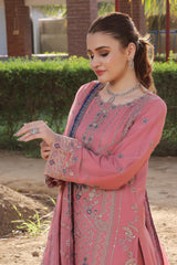Dressline Zinnia Semi Stitched 3 Piece Luxury Emb Chiffon Collection With Sequins, Emb Dupatta & Grip Trousers