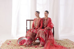 Dressline Ilaan Luxury Unstitched 3 Piece Emb Organza Dress