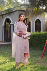 Dressline Semi Stitched 3 Piece Luxury Emb Organza Collection With Designer Clutch